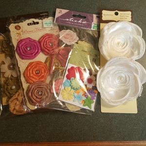 Floral scrapbooking embellishments and stickers